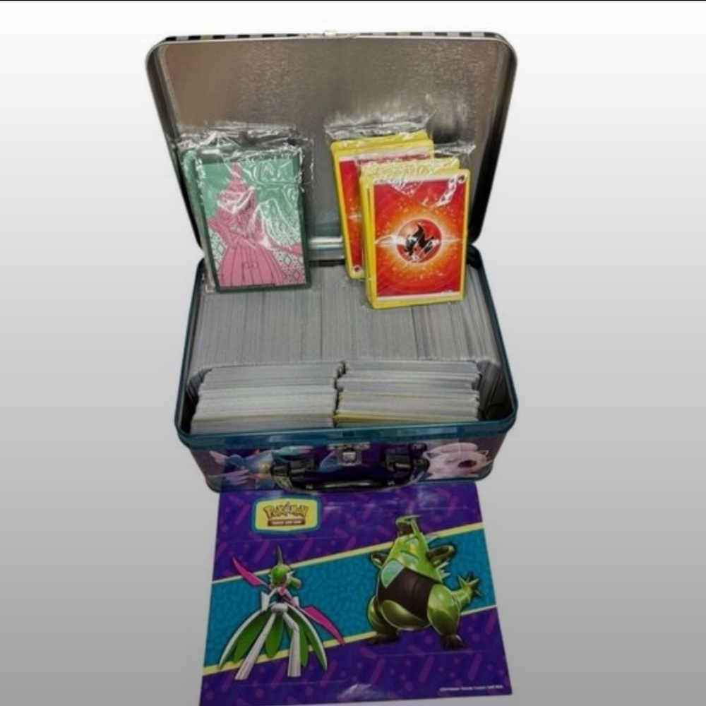 Pokemon Cards Lot with TCG 2024 Collector Chest Metal Case
